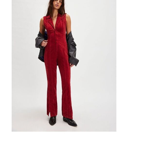 Free People CRVY Ring the Alarm Corduroy Jumpsuit in the Size XL-Short - Picture 6 of 6